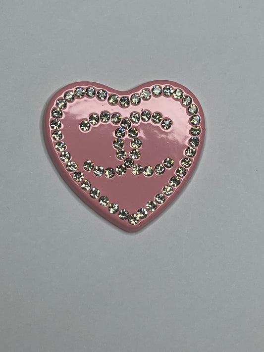 Heart bling flat back