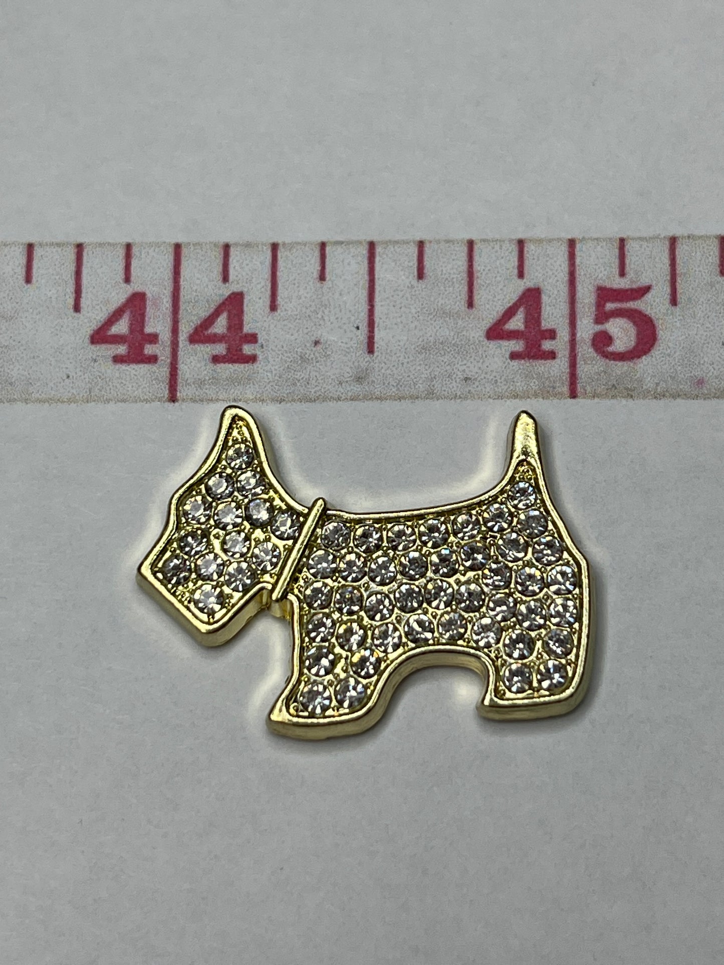 Bling dog flat back charm