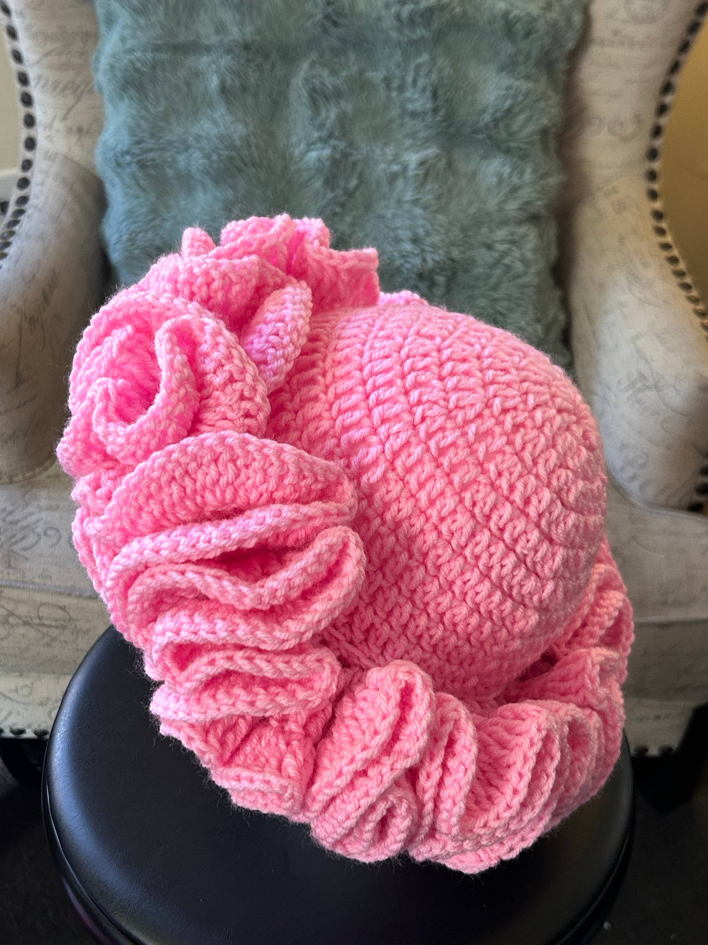 Crochet Ruffled Hat