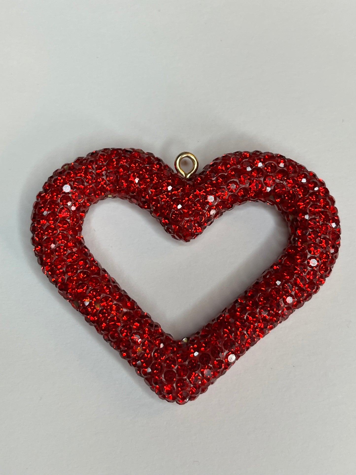 Big red bling heart charm