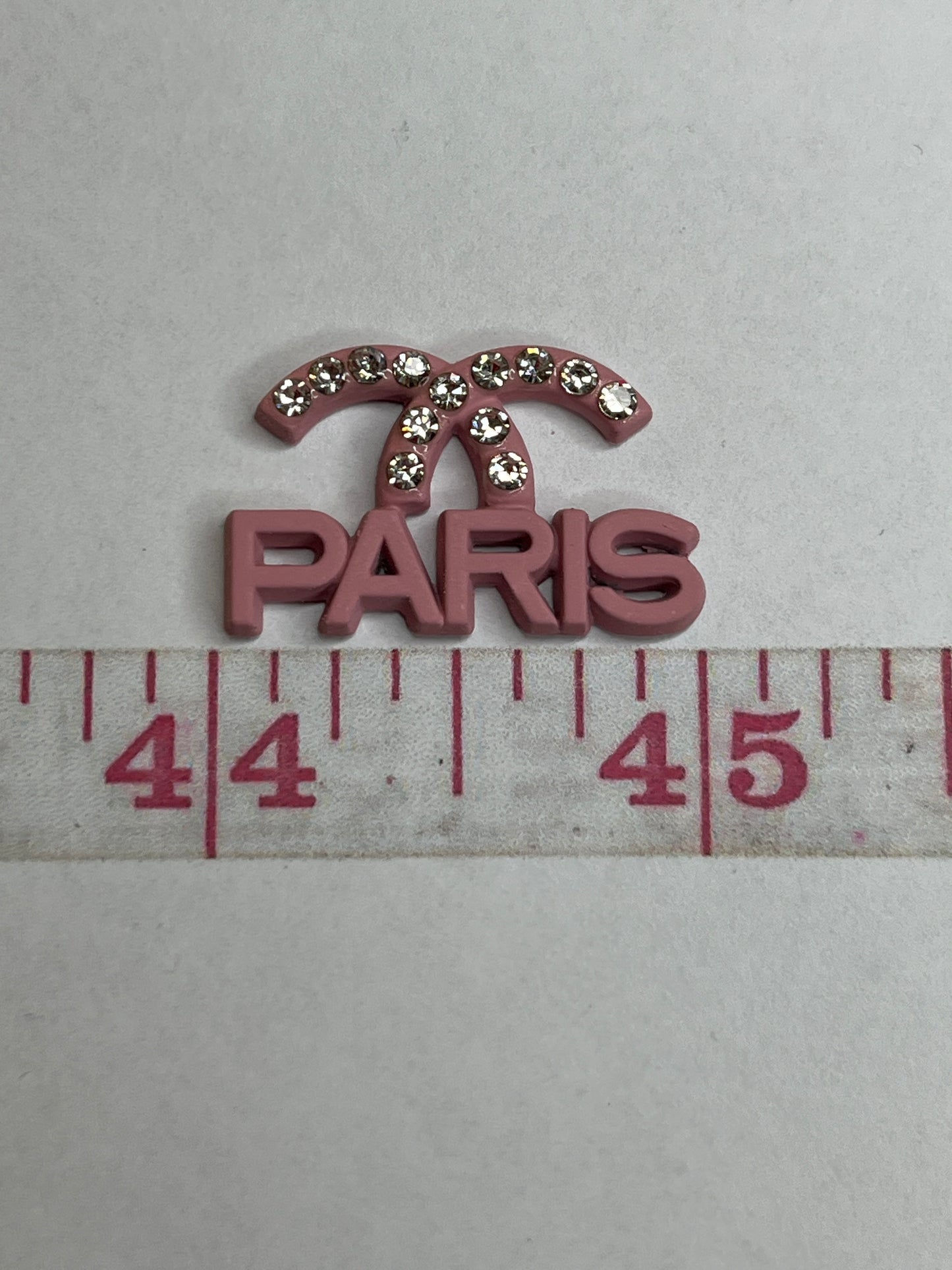 Pink bling C’s flat back charms
