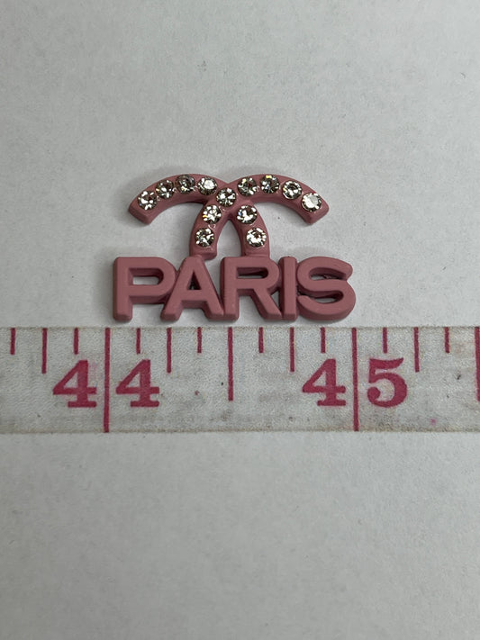 Pink bling C’s flat back charms