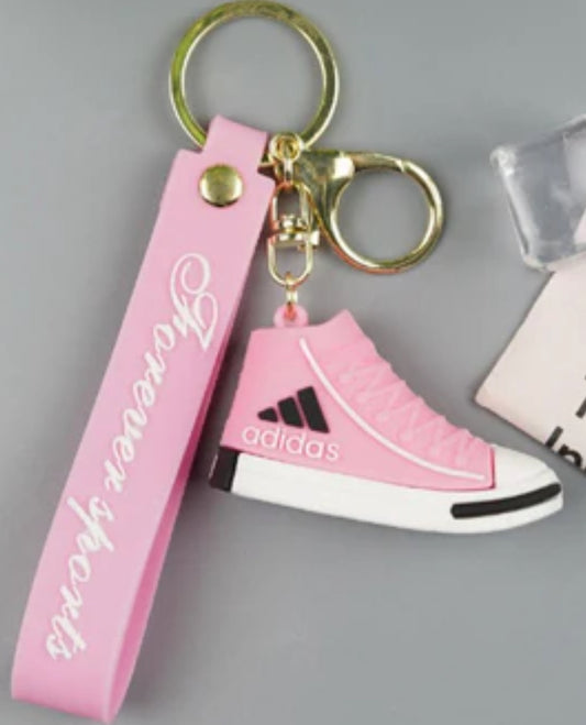 Pink Adidas keychain