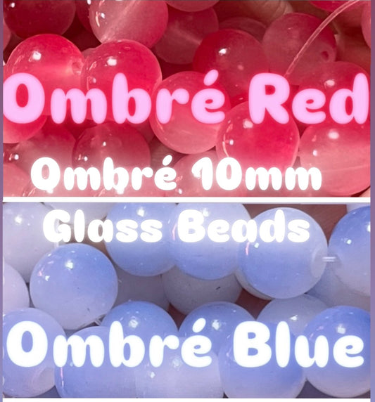 Ombré 10mm Glass Beads
