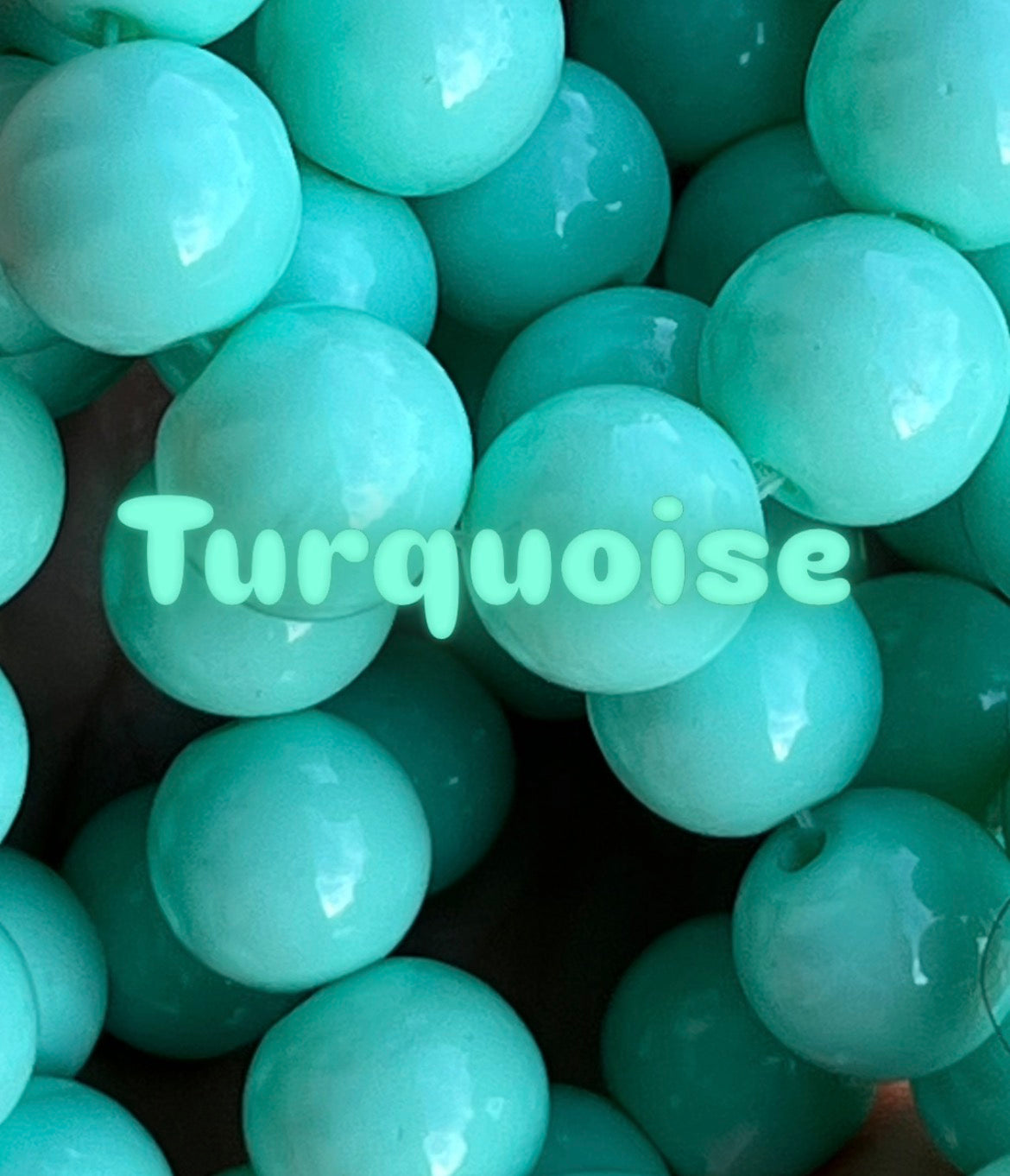 Solid color 10mm glass beads