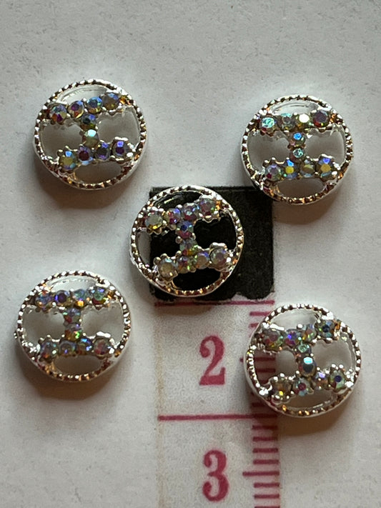 Iridescent bling Silver C’s (#112)