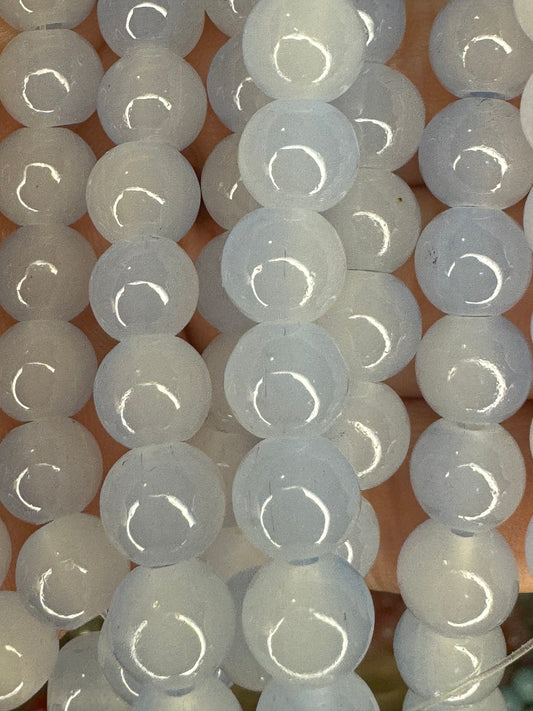 8mm Blue ombré glass beads