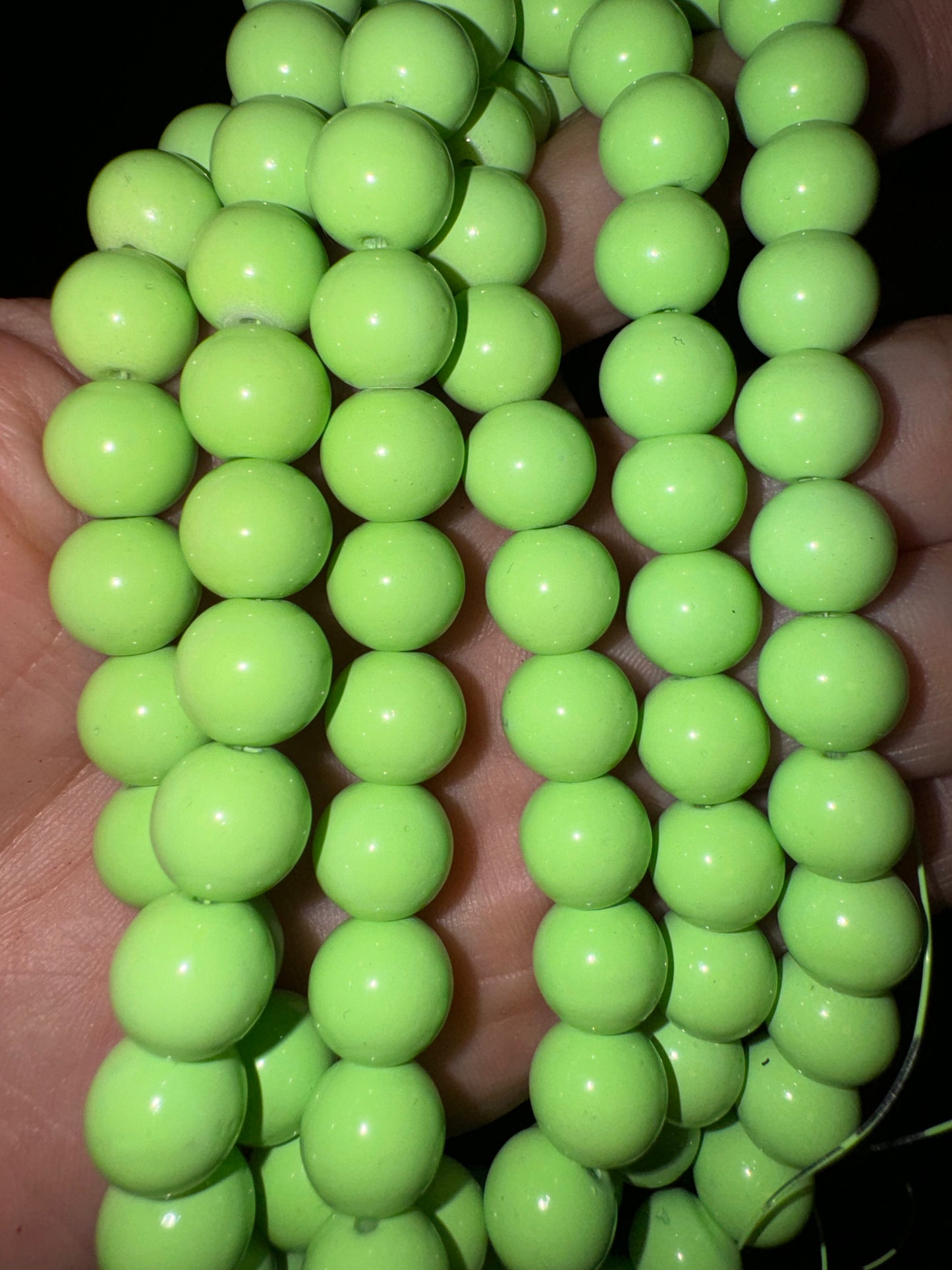 10mm pastel lime green