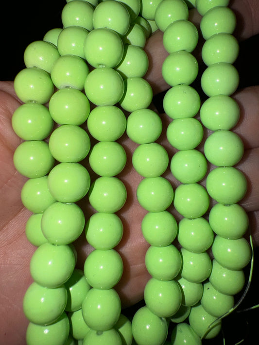 10mm pastel lime green