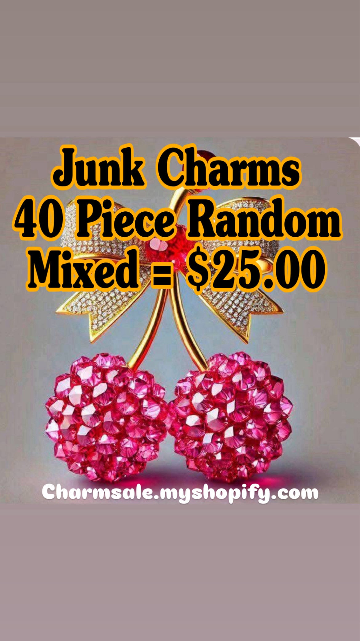 40 piece random mixed junk charms