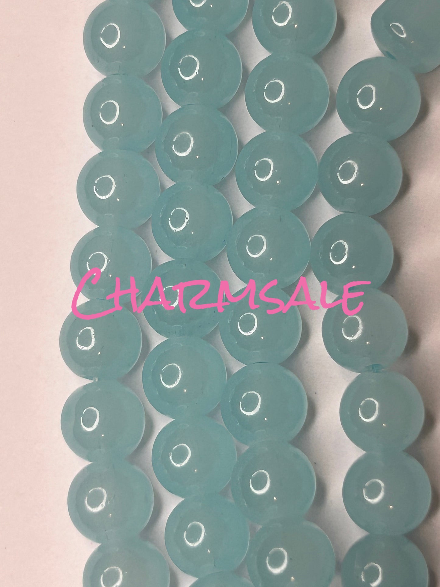 Aruba blue jade glass beads