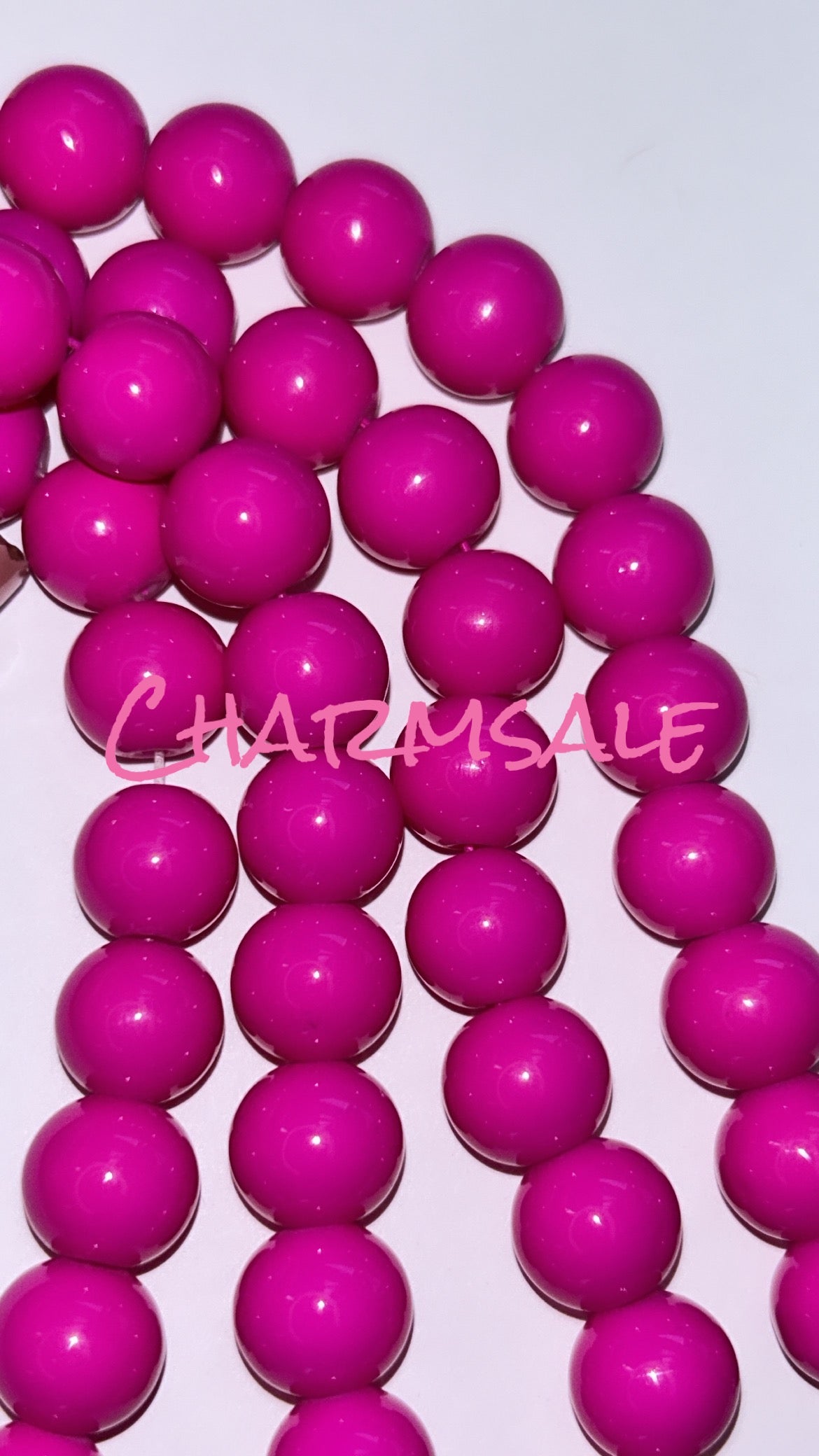 10mm Hot pink glass