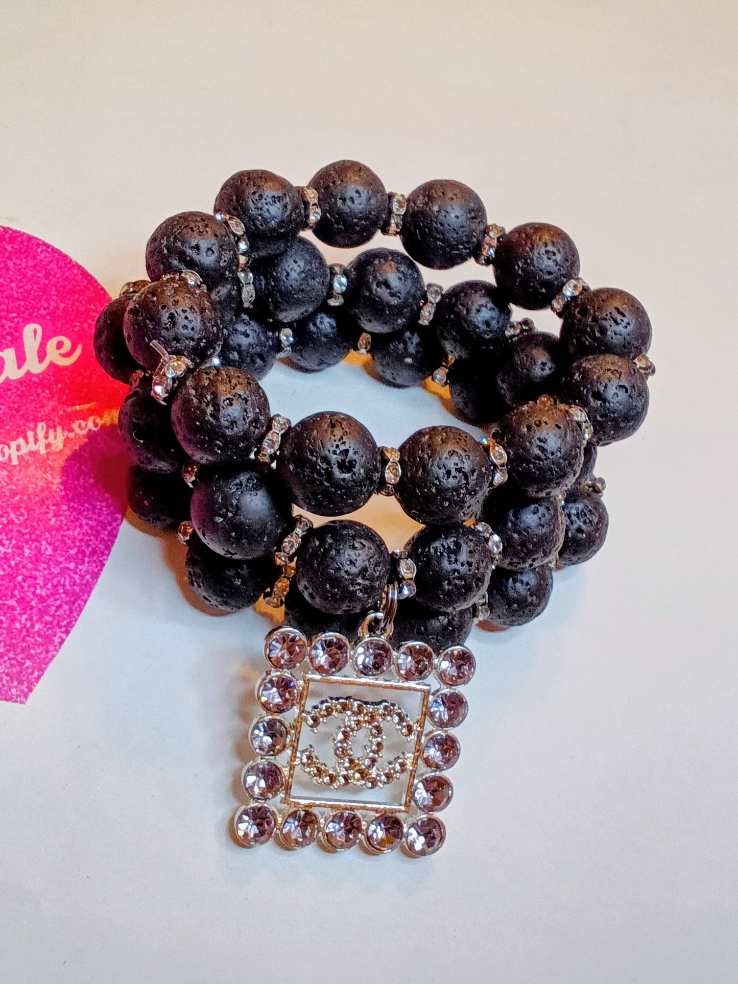 Lava Rocks Bracelet Set