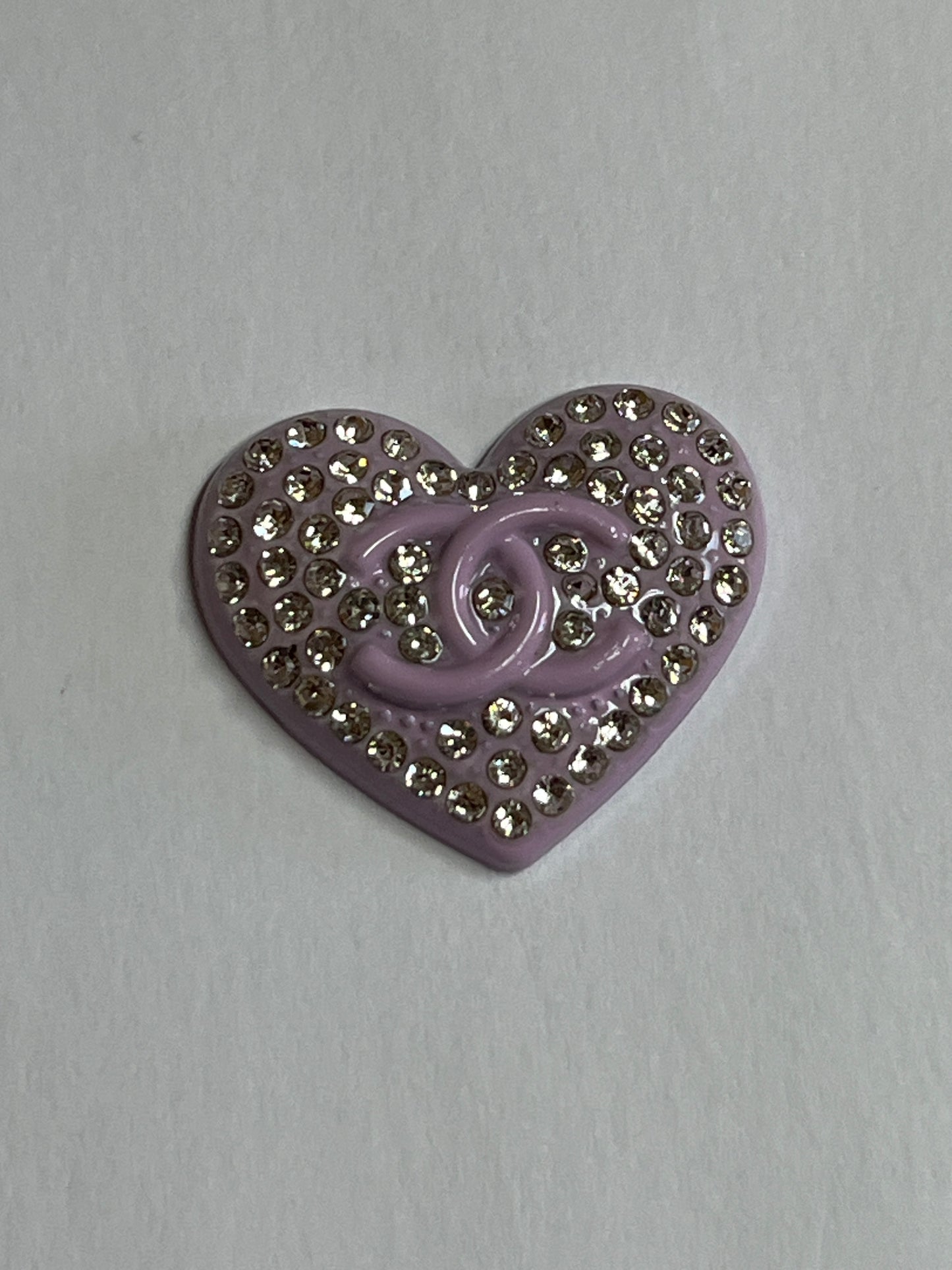 Bling heart flat back