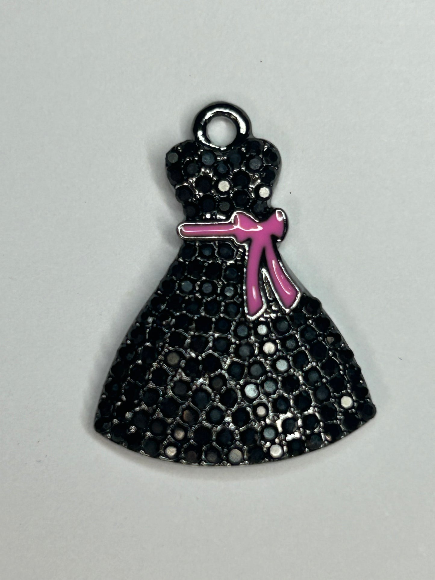 Breast cancer bracelet charm (gunmetal)