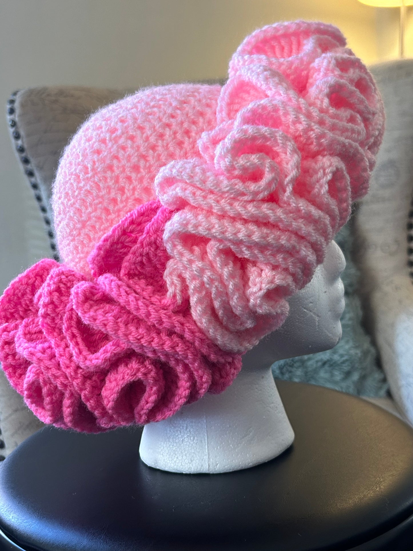 Crochet Ruffled Hat