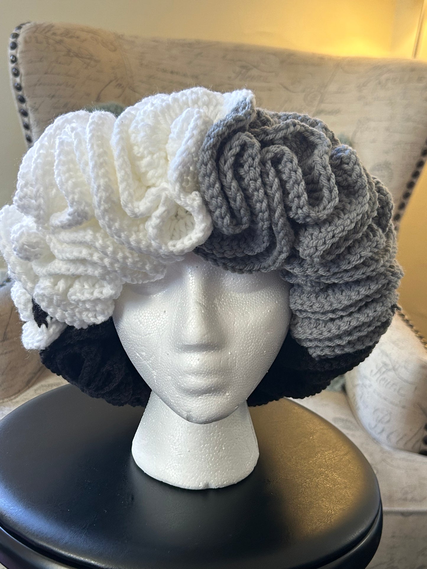 Crochet Ruffled Hat