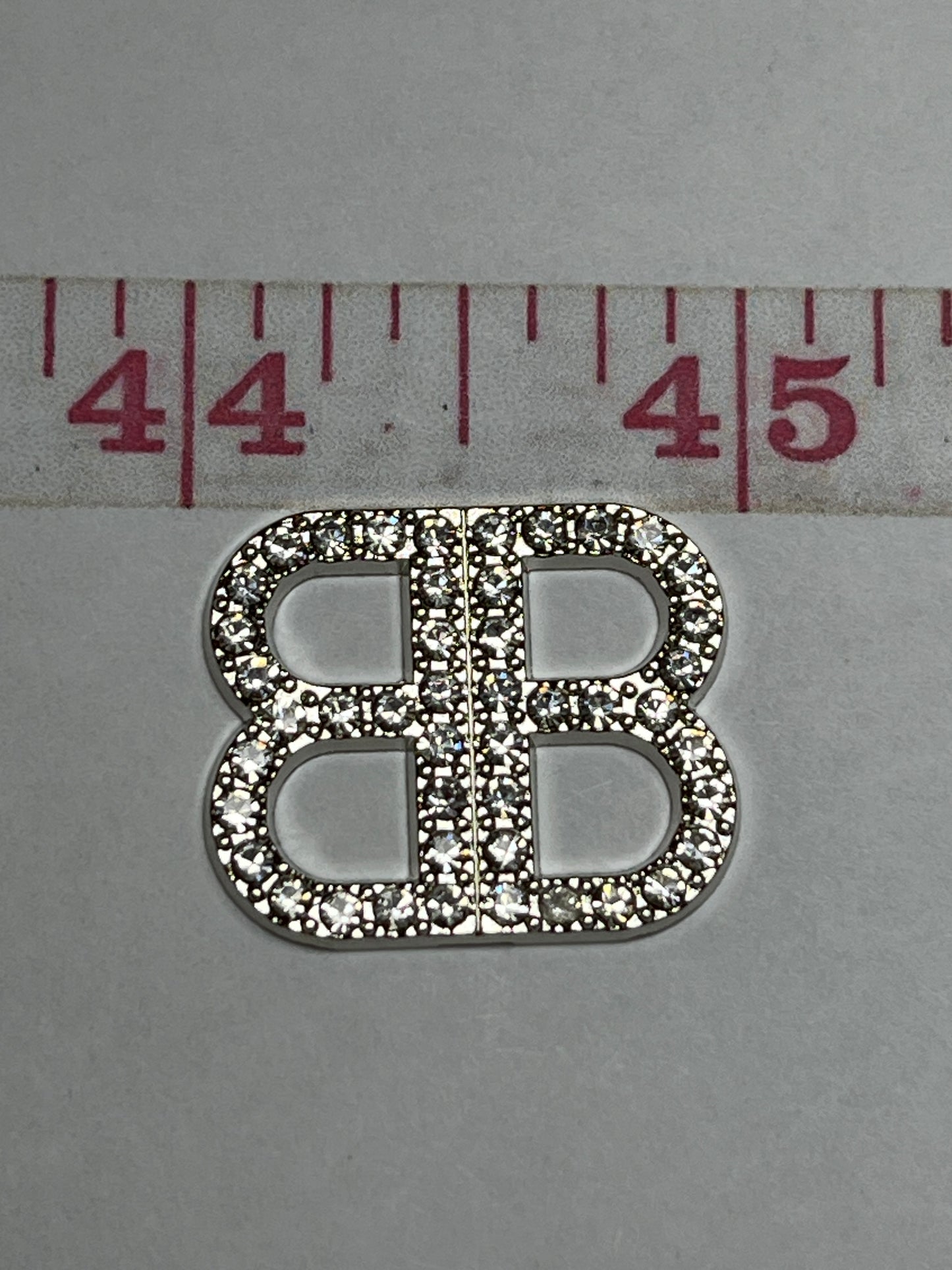 Silver bling B’s flat back junk charms