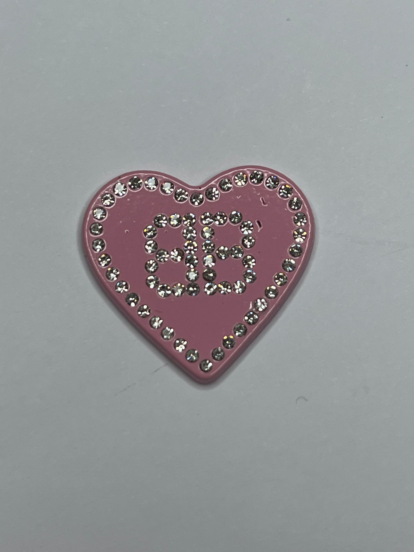 Pink heart flat back