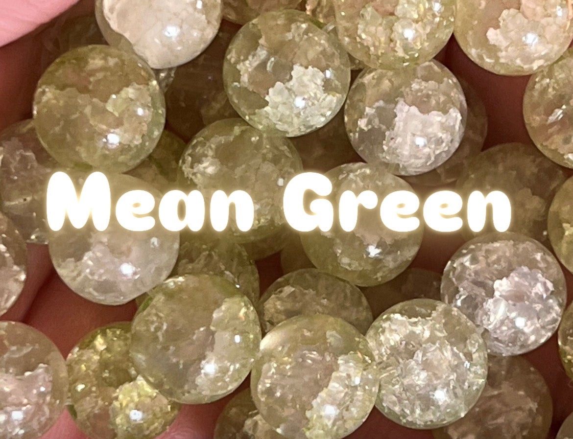 Crackle 10mm Glass Beads