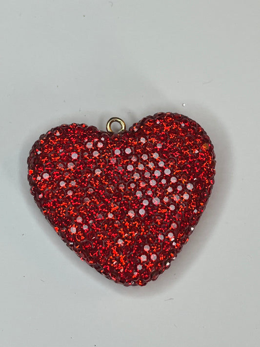 Bling heart flat back charms