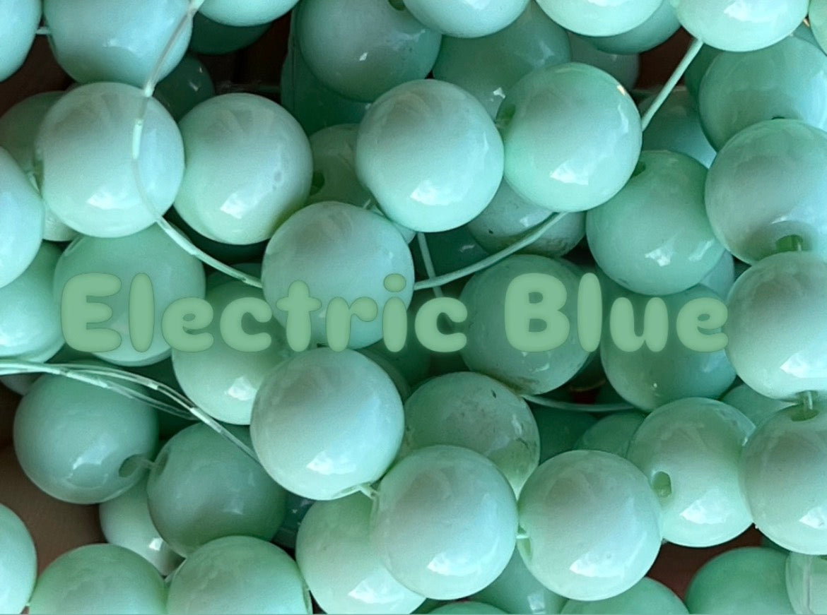 Solid color 10mm glass beads