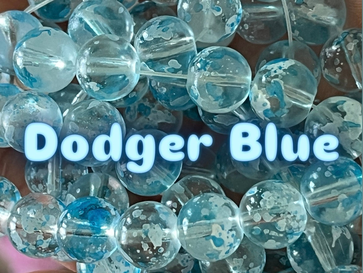 Marble 10mm glass beads