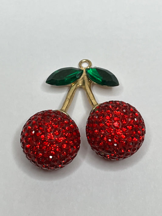 Deluxe bling cherry junk charms