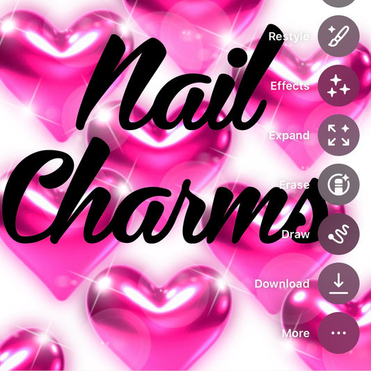 Nail art charms 5 piece designer