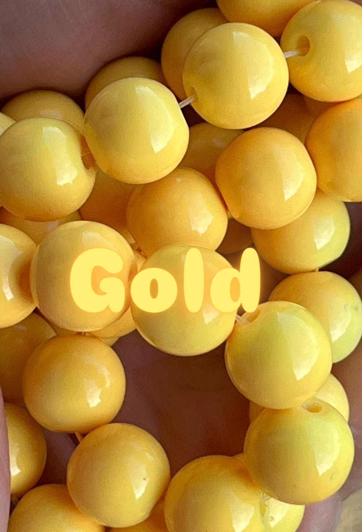 Solid color 10mm glass beads