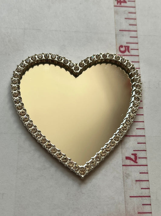 Silver Bling mirror flat back