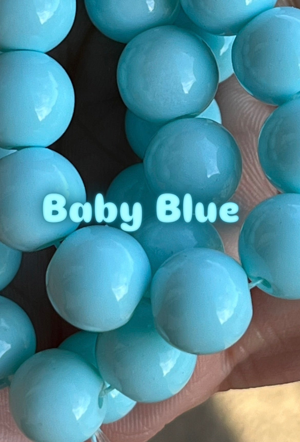 Solid color 10mm glass beads
