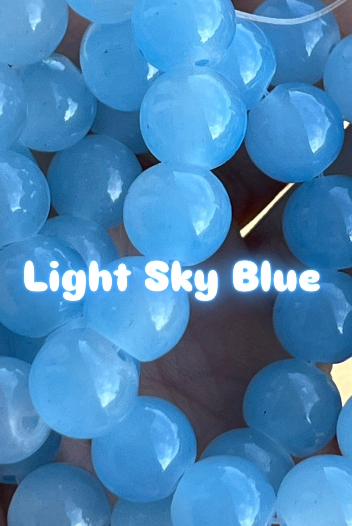 Solid color 10mm glass beads