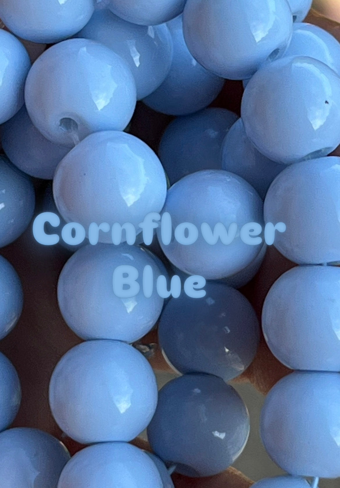 Solid color 10mm glass beads