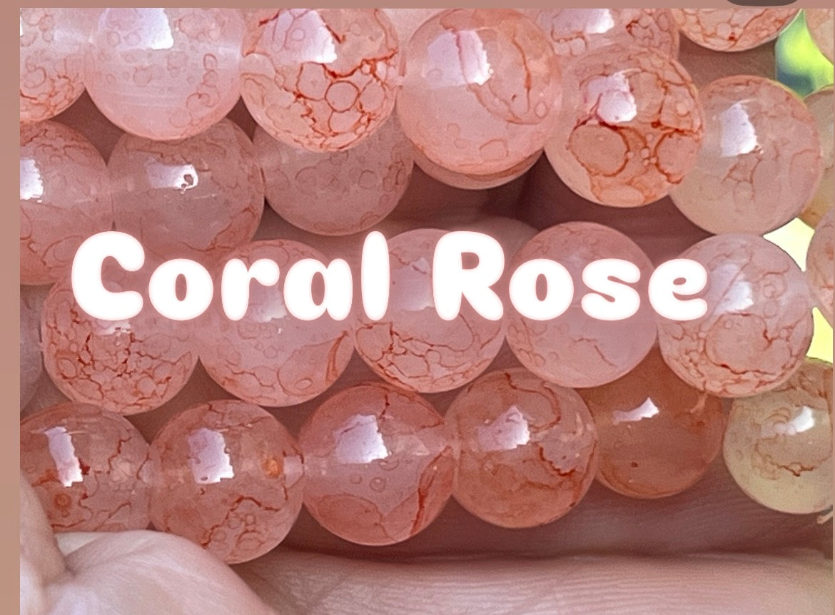 Marble 10mm glass beads