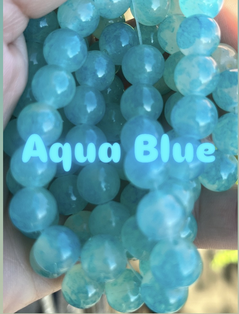 Marble 10mm glass beads