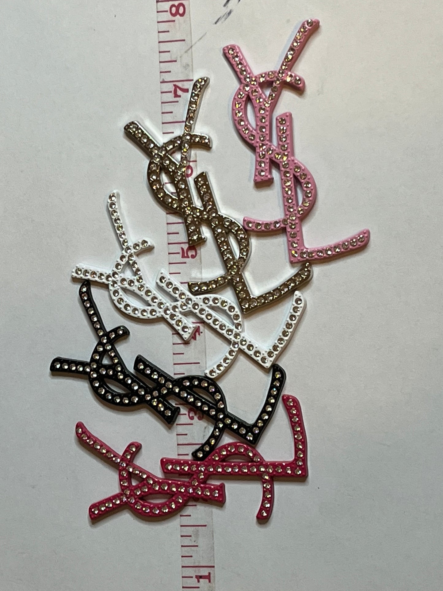 Long Colorful Bling Y’s flat back charm