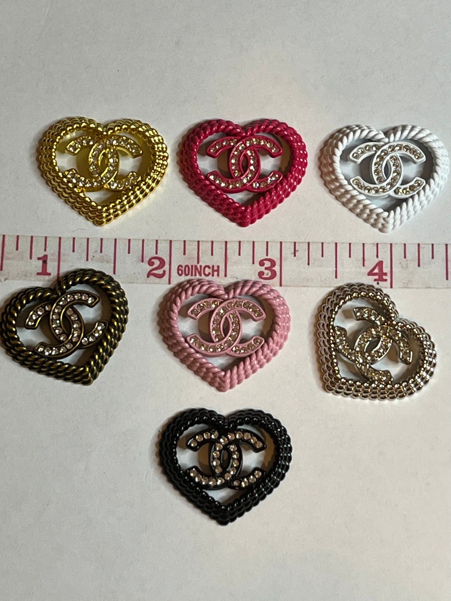 Colorful C’s flat back charms