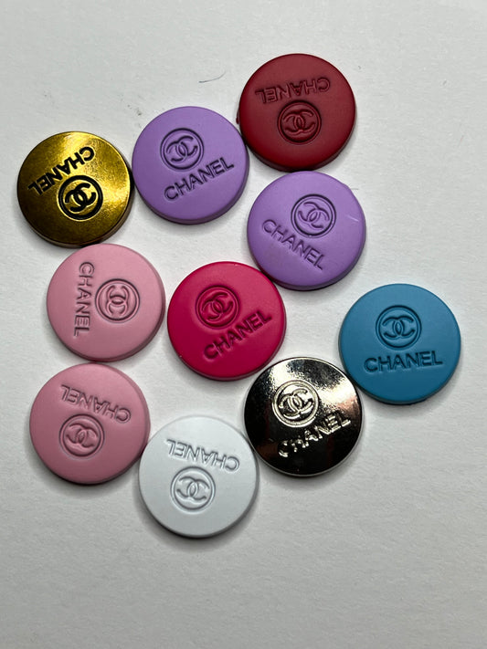 Metal flat back charms (random colors) #19