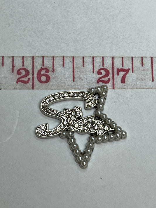 Silver Star flat back charm