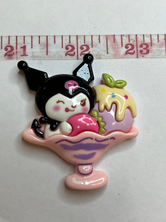 Kuromi flat back charm