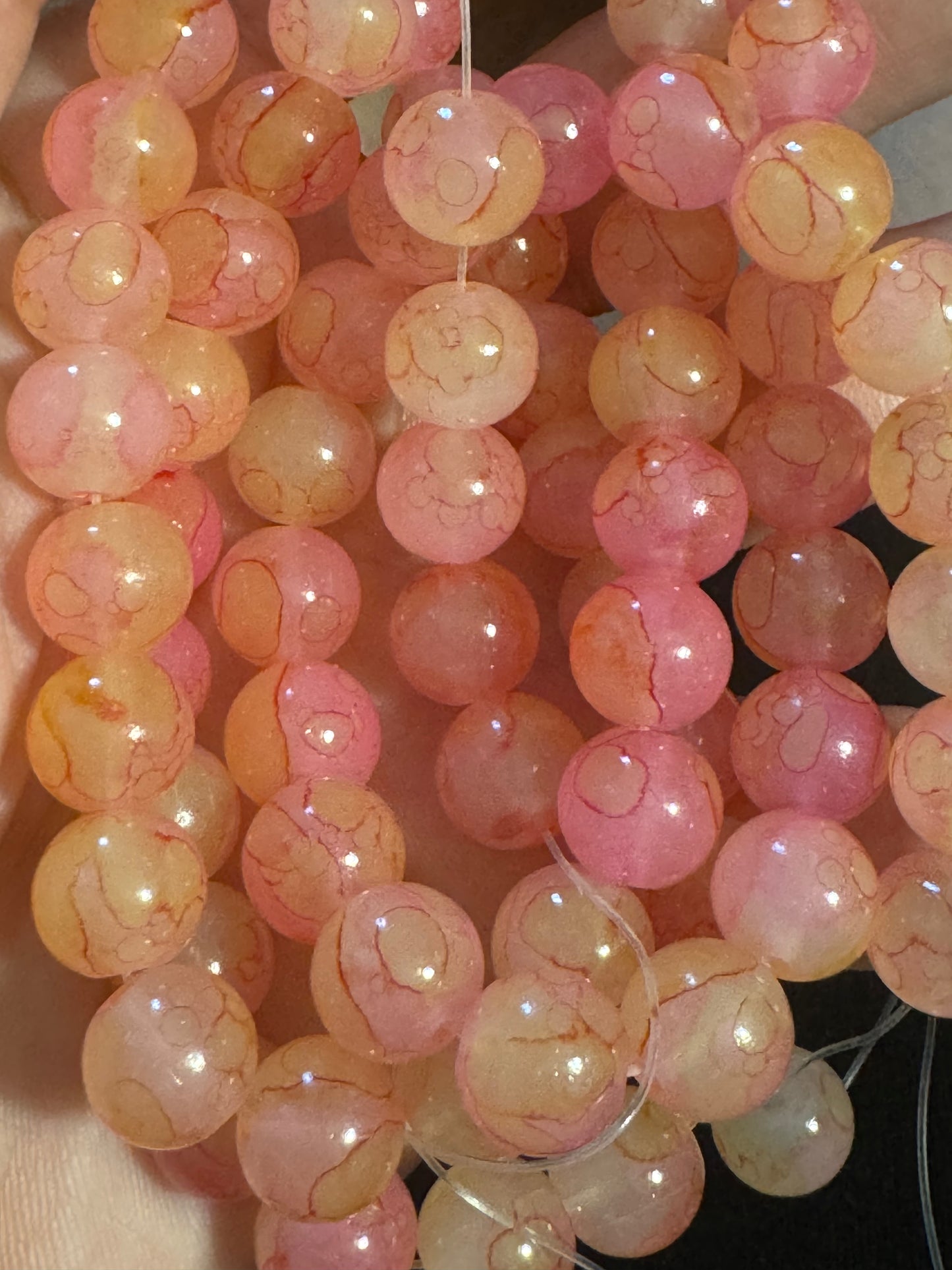 Pink and yellow marble