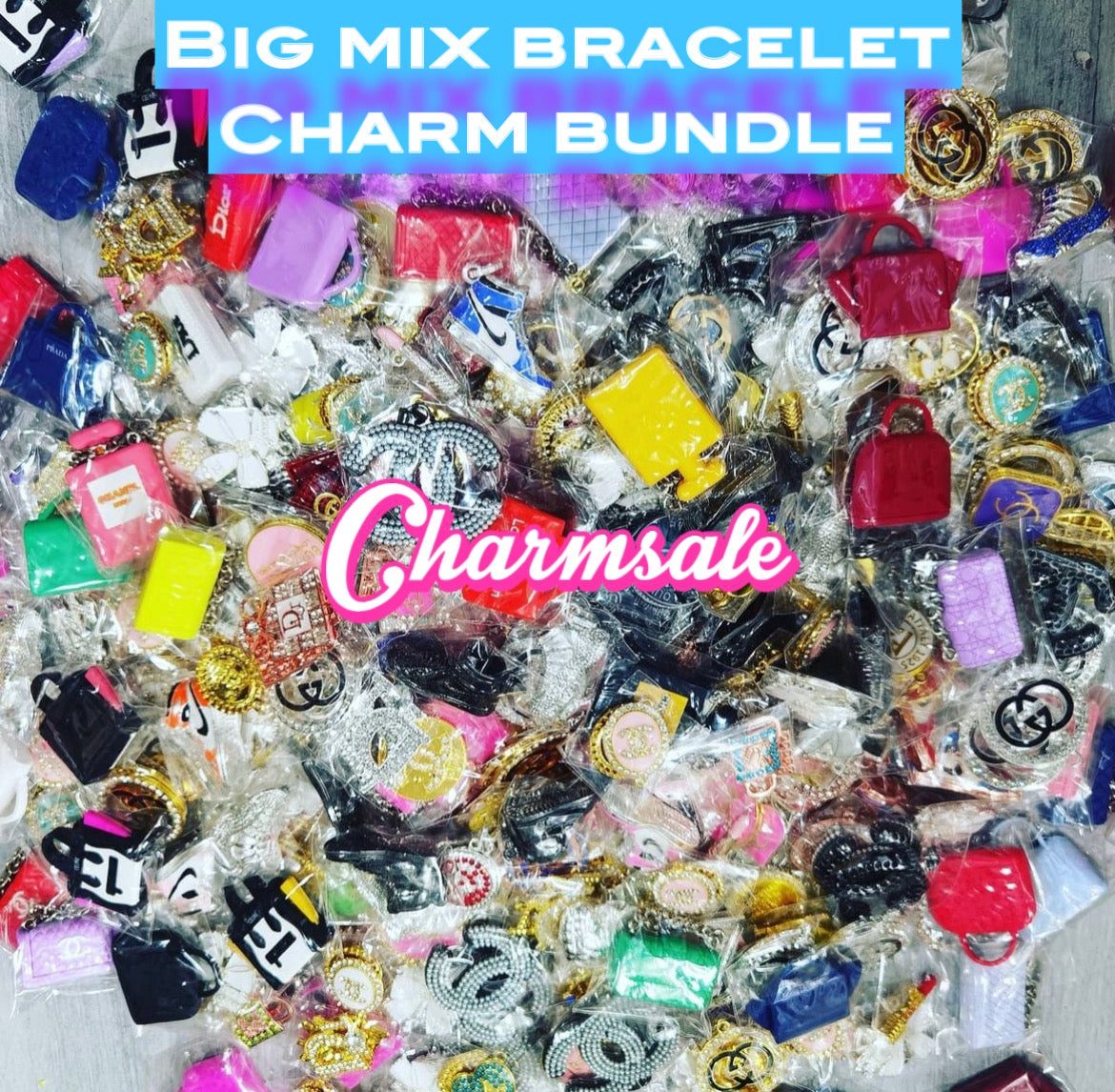 500 pieces of designer mix bracelet charms