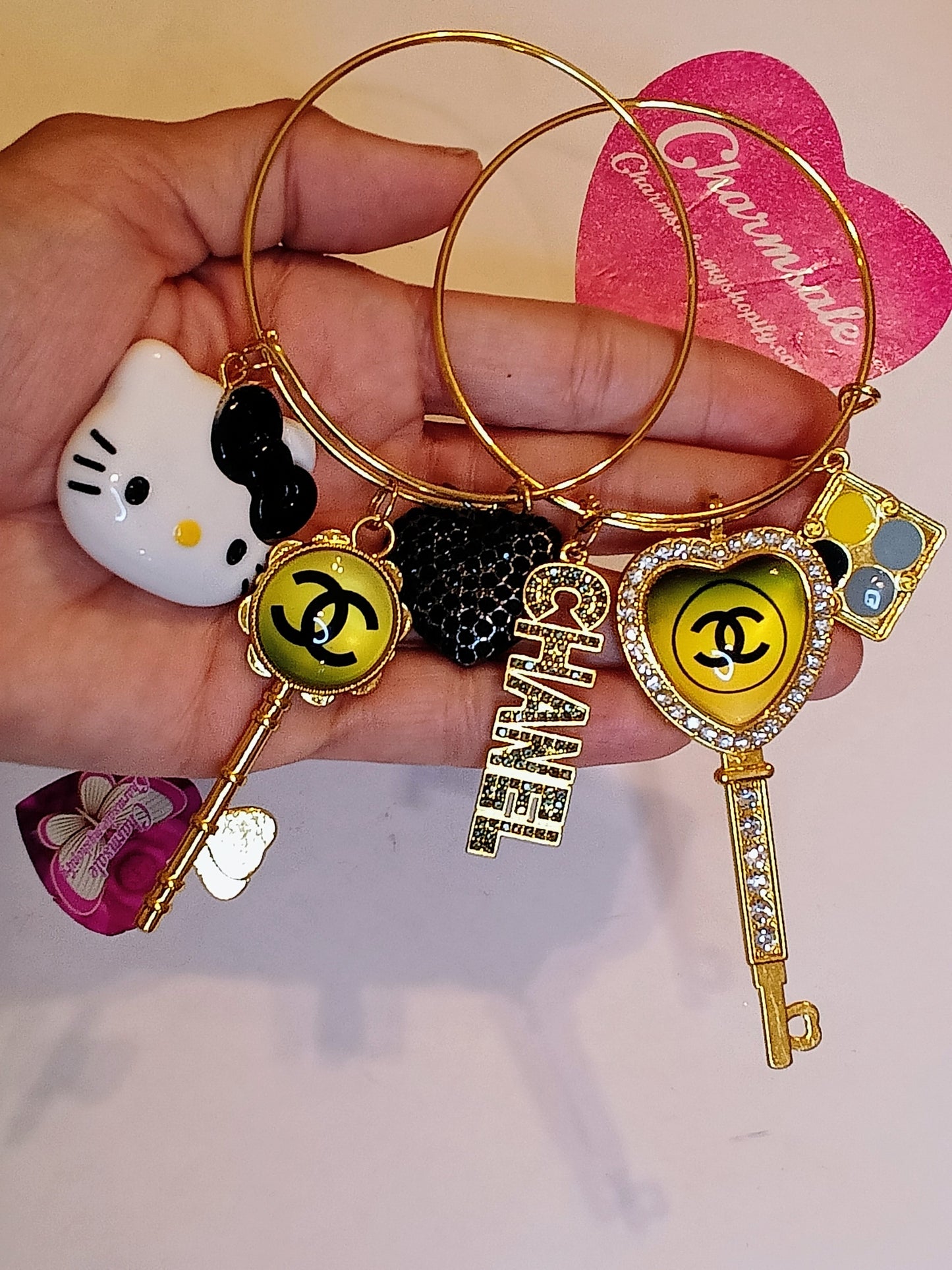 Black Cat bangel bracelet set