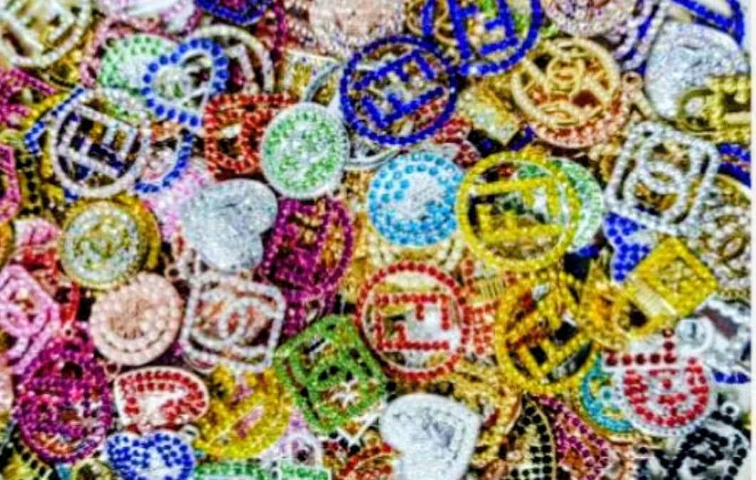 Color bling bracelet charms