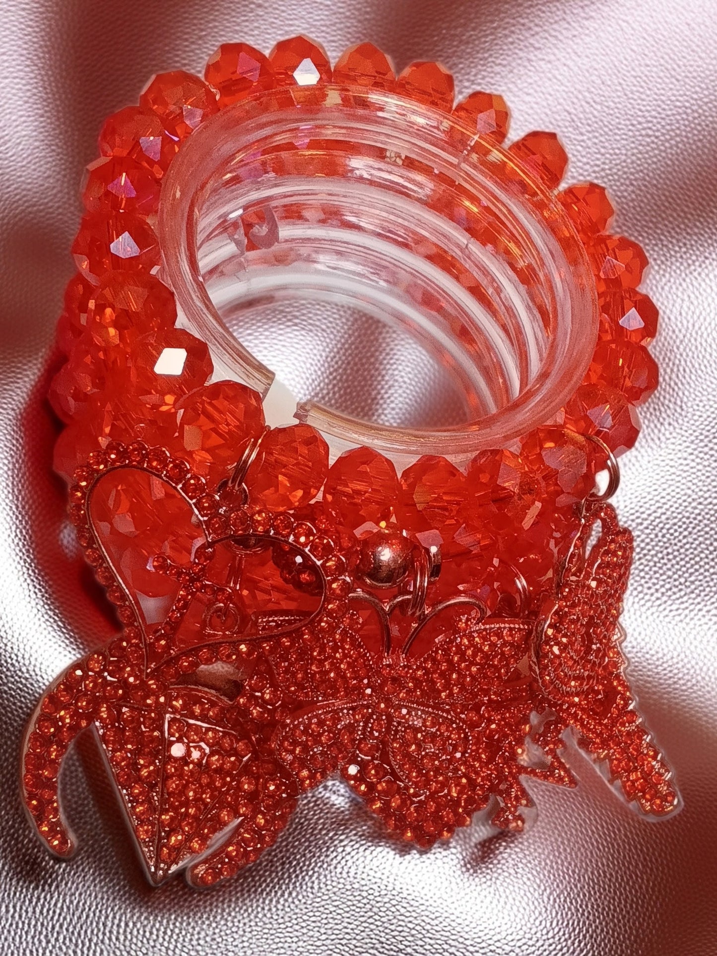 Orange Bling Bracelet Set