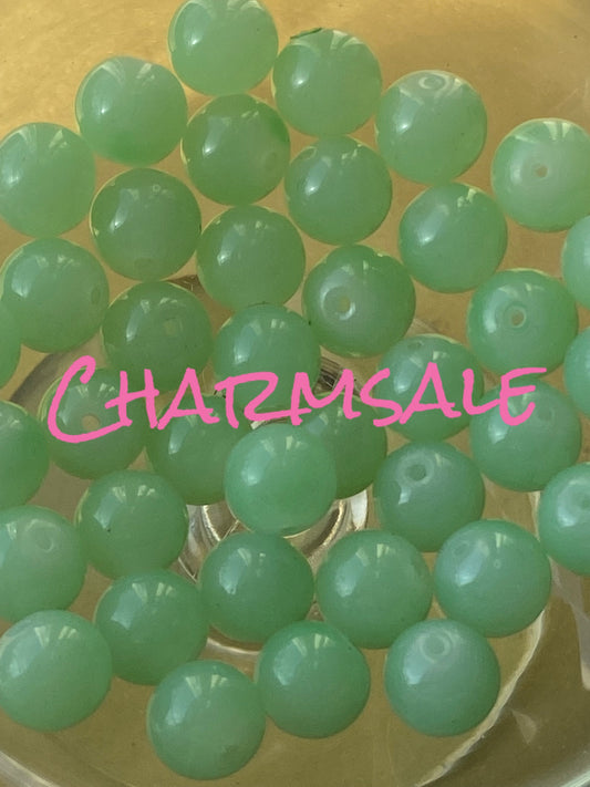 Green Glass Beads
